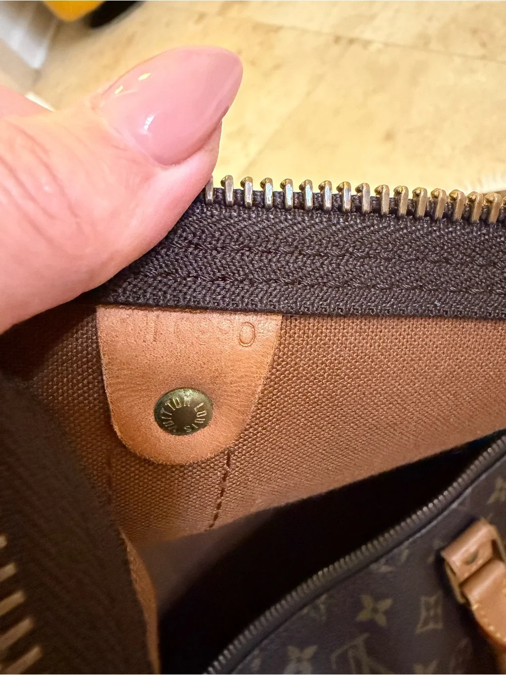 Louis Vuitton Keepall 55 Brown Monogram Canvas Duffel with Natural Leather Trim